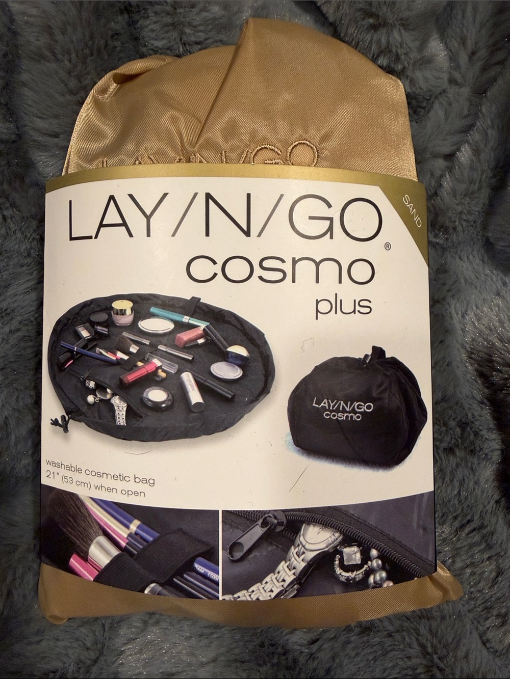 Lay/N/Go Cosmo Plus Cosmetic Bag in Sand